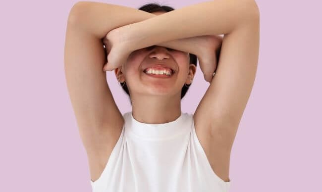 Smooth underarm after laser hair removal